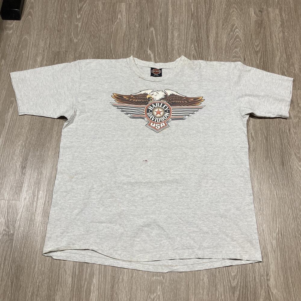 Harley Shirt 3XL 00s Y2k Racing Racer Race Davidson Biker Chopper Motorcycle Tee